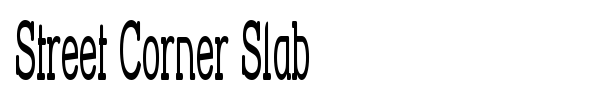 Street Corner Slab font preview